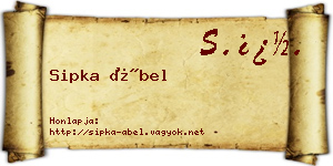Sipka Ábel névjegykártya