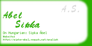 abel sipka business card