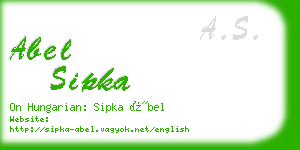 abel sipka business card